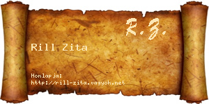 Rill Zita névjegykártya